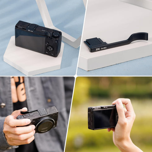 JJC Metal Thumbs Up Grip for Ricoh GR III, Hot Shoe Thumb Support for Comfortable & Secure Hold