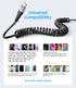 Fast Charging USB C Cable 2Pack, 3ft Coiled USB A to Type C for Samsung Galaxy S20 S10 S9 S8 Plus Note 10 9 8 & More.