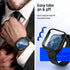 Goton Waterproof Case for Apple Watch Screen Protector 45mm Series 7 8 9, Tempered Glass Face Cover for iWatch