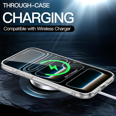 JETech 17 6.9-Inch, Case for iPhone Pro Max Non-Yellowing Shockproof Phone Bumper Cover, Anti-Scratch Clear Back