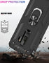 IKAZZ Galaxy S9 Plus Case, Heavy Duty Shockproof Phone Cover with Magnetic Kickstand in Black