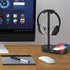 COZOO Headphone Stand with Fast Wireless Charging Pad and 2 USB Charging Ports for Gaming, DJ Accessories