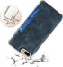 Cavor Wallet Case for iPhone 7 Plus and 8 Plus, Card Holder with Strap, PU Leather Shockproof, Blue