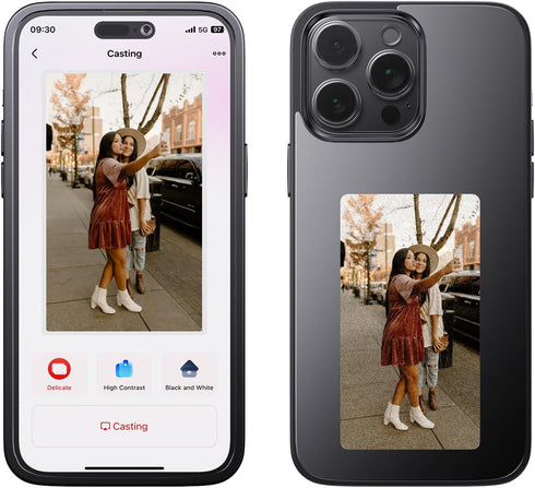 Ink Phone Case for iPhone 14 PRO MAX - Smart Picture Phone Case with APP Control, Black