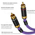Veimeitk 2 2 24K (4.9FT/1.5m) RCA to RCA Audio Cable Heavy Duty Gold-Plated Pure Copper Shell Oxygen-Free Copper