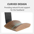 Jcurycke Headset 6cm Holder with Wide Walnut Headrest,Headphone Wall Mount Holder with Adhesive Tape and Screw