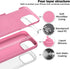 iPhone 15 Pro Max Case - Tender Pink Liquid Silicone, Slim Shockproof Cover, Soft Anti-Scratch Microfiber Lining, 6.7"