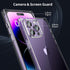 Tzomsze Clear Cute Case for iPhone 14 Pro Max 6.7 Inch, Full Camera Protection & Reinforced Corners, Neon Green