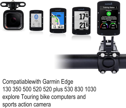 Adjustable Out Front Bicycle Computer Mount for Garmin Edge, Bike Mount