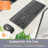 X9 Wireless USB-C Keyboard and Mouse Combo, Dual USB Port Compatibility, Versatile Wireless Set with 8" Phone Stand and
