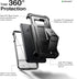 Dexnor Samsung Galaxy S10e Case: Black Heavy Duty Military Grade Protection with Built-in Screen Protector and Kickstand