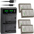 Kastar 4-Pack Fully Decoded Battery and LTD2 USB Charger Replacement for Olympus BLN-1, OM-D E-M5, and More