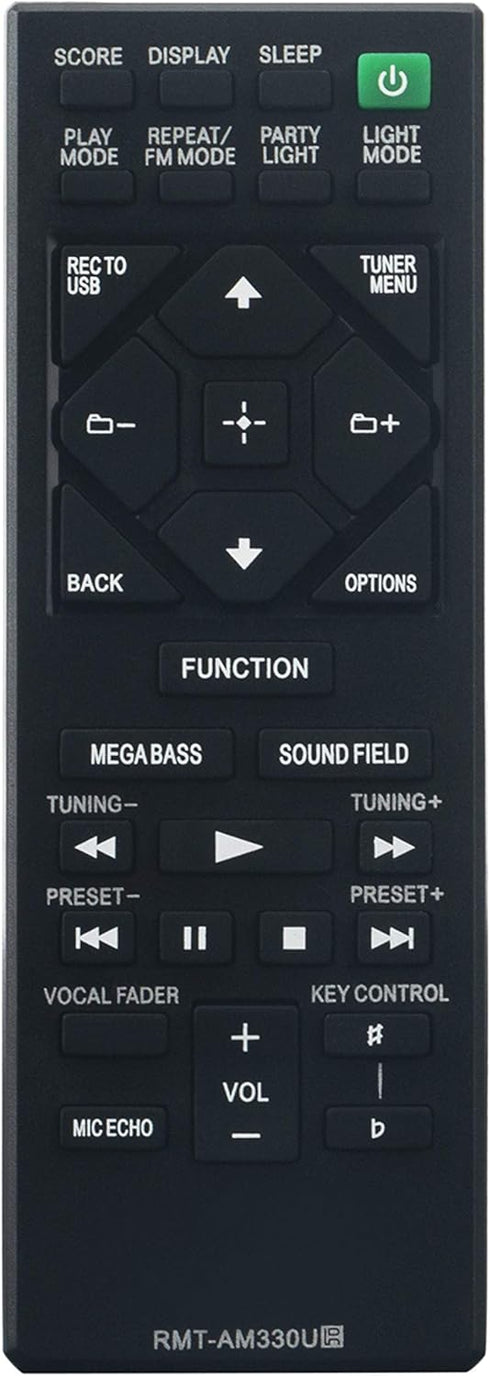 RMT-AM330U Replaced Remote for Sony Home Audio Models MHC-V21, MHC-V50, MHC-V90W, SHAKE-X10, and More
