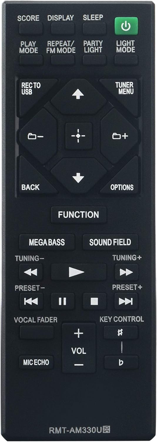 RMT-AM330U Replaced Remote for Sony Home Audio Models MHC-V21, MHC-V50, MHC-V90W, SHAKE-X10, and More