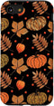 iPhone SE (2020) / 7 / 8 Case with Fall Leaves and Pumpkins Pattern, Halloween Autumn Gifts