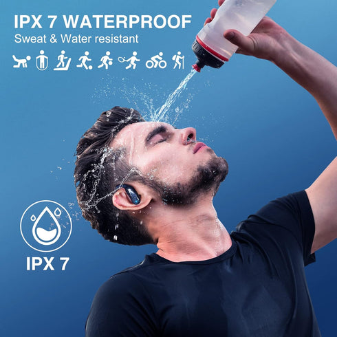 Wireless Earbuds Bluetooth Headphones with 48Hrs Playtime, IPX7 Waterproof 5.1 HiFi Earbuds, LED Display Sports Ear