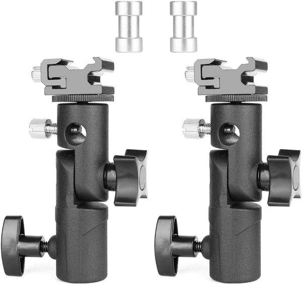 ChromLives Professional Swivel Stand Light Bracket, Camera Flash Speedlite Mount, Umbrella Bracket Shoe Holder E Type