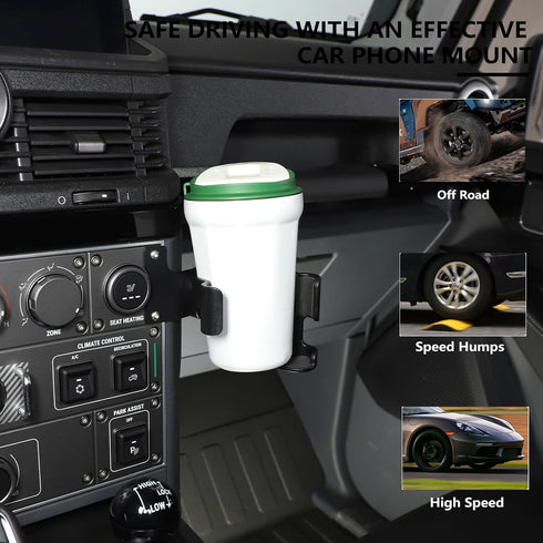 Car Multifunctional Cell Phone Holder, 2-in-1 Center Console Holder, Compatible with Ineos Grenadier