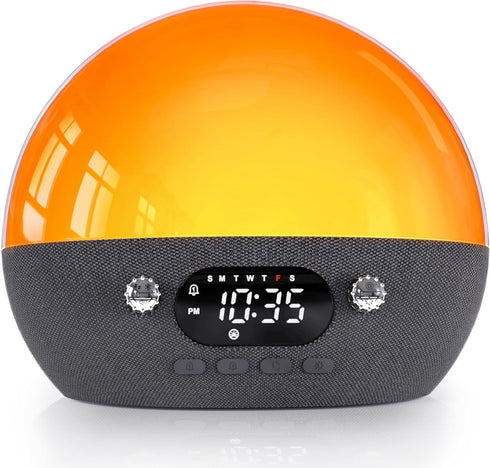 MOMILLA Sunrise Alarm Clock with Bluetooth Speaker, White Noise Sound Machine, Alarm
