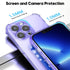 iPhone 13 Pro Max Phone Case with Card Holder, Clear Transparent Wallet Case for Credit Card & Cash, Lilac Purple