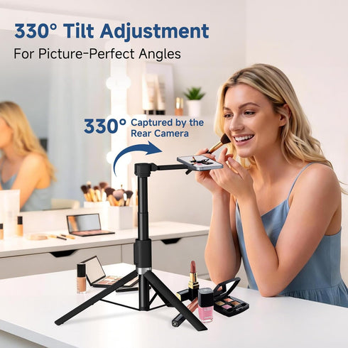 NibulaSpark 67" Magnetic Phone Tripod for iPhone MagSafe, Selfie Stick for iPhone with Metal Back Mount for Power Bank