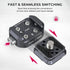 FALCAM F22 Basic Quick Release Plate Kit, Camera Mounting Adapter for 1/4" Thread to F22 QR System, 22mm Aluminum