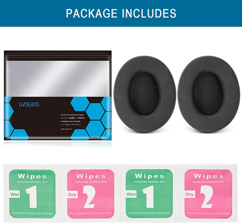 GVOEARS Cooling Gel Earpads for Sennheiser HD280, HD280 Pro, HD281, HMD280, HMD281 Headsets, Soft Memory Foam, Black