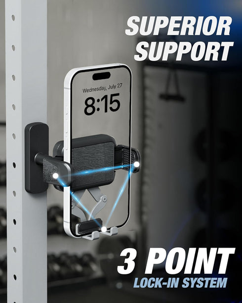 OEO 47.1 Phone Holder with Magnetic Base for Golf Cart, Gym| Strong Magnetic Phone Mount with Quick Release Clamp