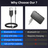Smof 5.2 3.5mm Aux to Bluetooth Adapter Bluetooth Receiver with Built-in Microphone Aux Input for Music Streaming
