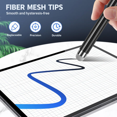 Long Stylus Pens for Touch Screens (5 Pack 185mm) High Sensitivity, Precision, Compatible with iPad, iPhone, Android