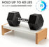 40LB ARCOBIS Monitor Stand Riser, White Metal & Wood Computer Monitor Stand Riser for Desk, Max Load Capacity