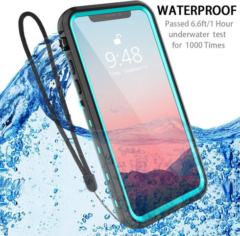 iPhone 11 Pro Max Case, Waterproof Full Body Rugged Clear Slim Case with Built-in Screen Protector Heavy Duty Shockproof Cover Dirtproof Underwater Cases for Apple iPhone 11 Pro Max (Teal)
