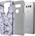 Rosebono Hybrid Dual Layer Shockproof Case for LG V30 / V30 Plus, Cute Colorful Silicone Skin (Marble Purple)