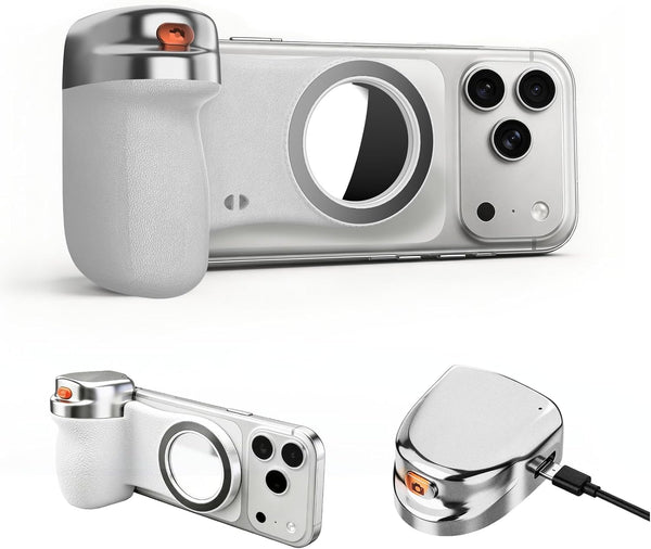 imgrose Magnetic Phone Camera Grip, Shutter Grip Handle Holder for iPhone/Android with Detachable