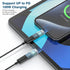 Male USB-C to Female Lightning Charger Adapter, 2-in-1 100W PD Charging + Data Sync for iPhone 15 Pro Max