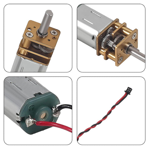 JUZITAO 8PCS N20 3V-6V Mini Gear Motor DC Slow Speed Full Metal Gearbox Micro Motorfor DIY Robot Car RC Toys