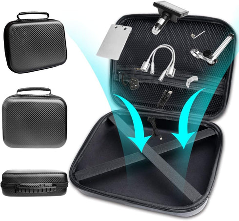 Original LCD Digital Microscope Carrying Case, Ultra Big Size Storage Bag Box for USB/Wifi/LCD Screen Handheld Portable Microscope Camera Endoscope Magnifier Pocket Microscope