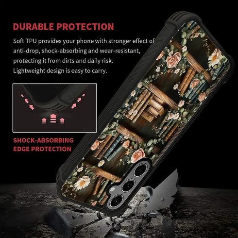 SKAMIX S24 Plus/S25 for Samsung Galaxy Plus Case,Soft Silicone Shockproof Bumper Camera Protection Phone Case-Vintage