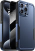 Diaclara iPhone 15 Pro Max Case - Dark Blue, Military Grade Drop Protection, Anti-Spy Privacy Screen Protector, Heavy