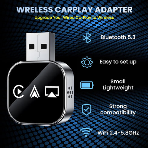 VOOYVEX 2026 3 1 Wireless Carplay Adapter Screen Mirroring Adapter for Car Mirror Phone to Car Screen Auto Linker Pro