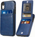 iPhone XR Wallet Case with Credit Card Holder, PU Leather Wallet Case for iPhone XR 6.1 inch (Blue)