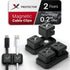 Magnetic Cable Holders X-Protector, Premium Self-Adhesive Clips for Desk Cord Management, Black