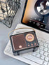 Retro Bluetooth Speaker, Wireless Mini Portable Speaker with USB/TF Card/AUX for Kitchen Desk Bedroom Outdoor