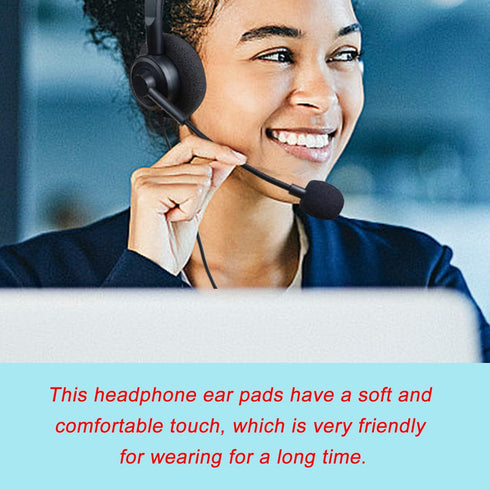 Ear Pads for Jabra Headset, Foam Ear Cushions Replacement Headphone Covers for Jabra PRO 920 930 9470 9400BS GN2000 Biz