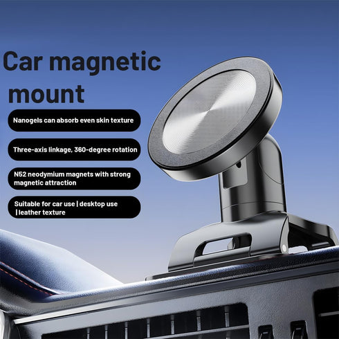 FALVFUN 360 Car Phone Holder, Magnetic Adjustable Vehicle Windshield Dashboard Cell Phone Mount, Hands Free Automotive