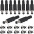 AITRIP 20 Pairs 40PCS DC Power Supply Jack Socket Female Panel Mount Connector with DIY Male Solder Adapter