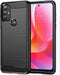 Fashion Flexible TPU Bumper Case for Moto G Power 2022 with HD Screen Protector (Black)