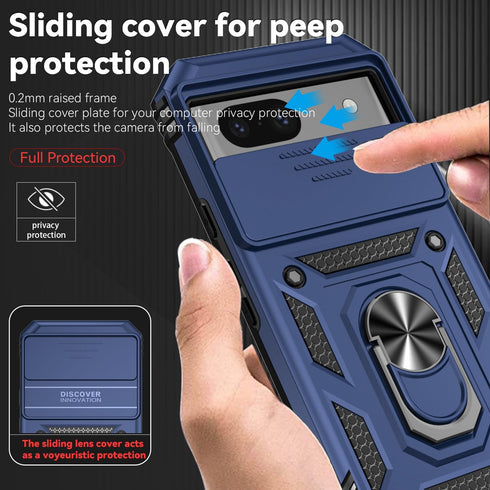 Shop Google Pixel 8a Case - Military Grade, 16ft Drop Tested, with Screen Protectors, Camera Cover & Magnetic