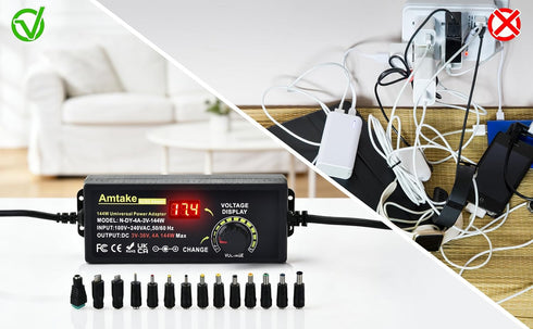 Amtake 4A 144W 3V~36V 3V 5V 12V 24V 30V 36V 14 Adjustable Universal Power Supply Adapter Adjustable Variable Switching