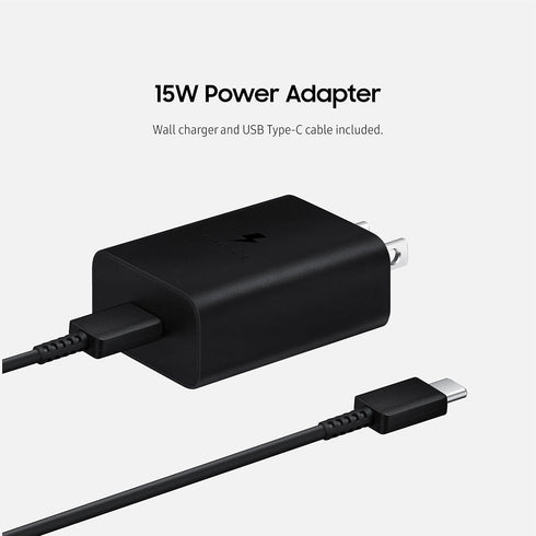 Samsung 15W Fast Wall Charger with USB-C Cable - Black